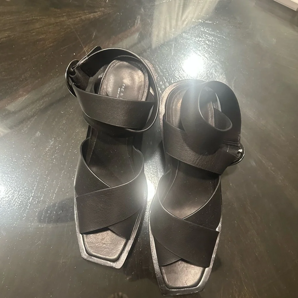 New! Rag & Bone Santiago Crisscross Platform Sandal Size EU 41; US 11
